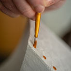 Meghan Downs at work in her studio 2019